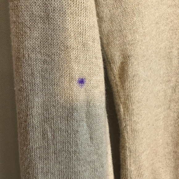 Merona Knit Tan Long Sleeve Peter Pan Gold Studded Embellished Collar Sweater XS - Picture 13 of 13